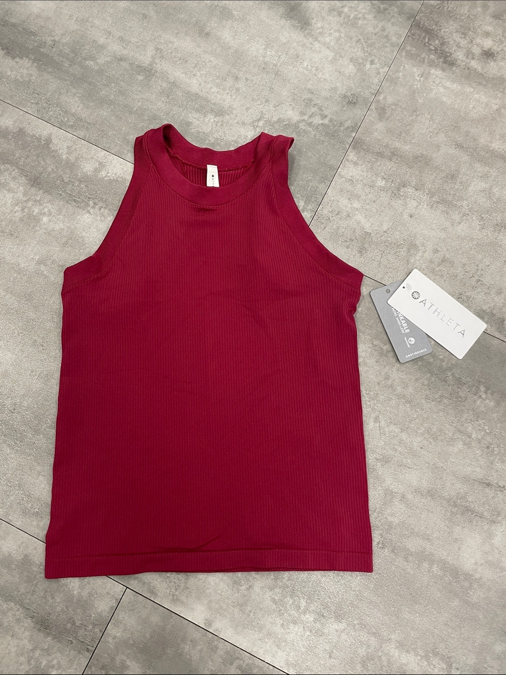 NWT medium Athleta renew racerback tank in coffeeberry